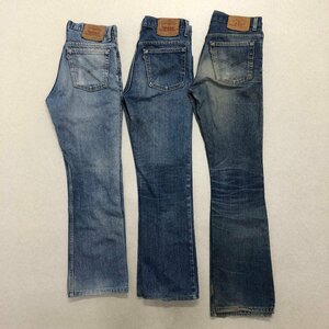 ●90s Levi's リーバイス 517 デニムパンツ ジーンズ 3点 まとめ売り スモールe USA製 ブーツカット sizeMIX メンズ 卸 現状品 2.01kg●