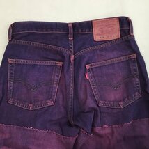 ■Levi's リーバイス 512 リメイクジーンズ ジーパン 変形 ボトムス サイズ W29 L34 ピンク×グリーン ブルー /0.7kg_画像4