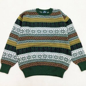 ■デザインニット 柄ニット セーター 7点 まとめ売り 総柄 レトロ 立体編み サイズMIX 中古卸 /3.5kg■の画像3