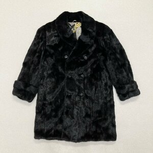 ●SAGA MINK Superb Quality サガミンク ファーコート ロングコート 高級毛皮 ミンク 銀サガ 裏地総柄 ブラック レディース 2.12kg●