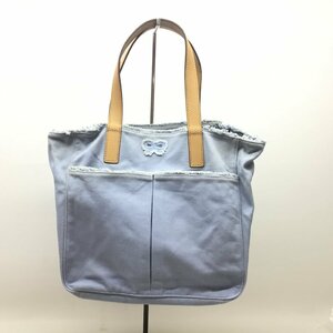 ■ANYA HINDMARCH アニヤハインドマーチ コットントートバッグ デニム地バッグ 若干の汚れあり GCあり 中古品 /0.33kg■