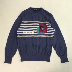 ■MUNSINGWEAR classic マンシングウェアクラシック セーター トップス 長袖 ゴルフウェア メンズ サイズ MA ネイビー系 /0.42kg■