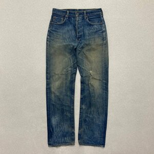 ●Levi's リーバイス デニム ジーンズ パンツ 503B 刻印J22 赤耳 ボタンフライ 革パッチ ビッグE 復刻 ブルー系 W31/L34 メンズ 0.8kg●