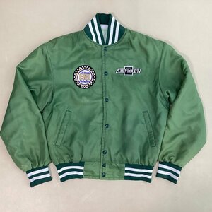 ■80s USA製 great lakes sportswear スタジアムジャンパー スタジャン ブルゾン ヴィンテージ メンズ サイズ不明 グリーン/0.5kg現状品■