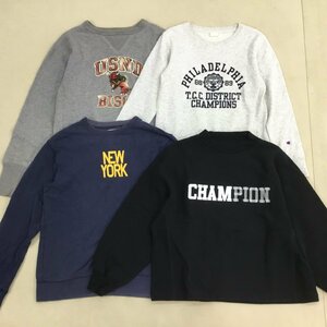 ■Champion チャンピオン トレーナー 4点 まとめ売り スウェット プリント トップス 長袖 サイズ MIX ブラック グレー ネイビー/1.74kg■