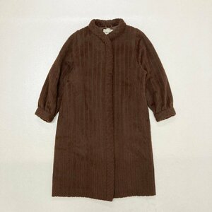 ●MILMA ミルマ コート ロングコート 毛皮コート アウター 上着 毛皮 アルパカウール100％ 日本製 ブラウン サイズ13 レディース 1.47kg●