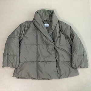 ■90s Max Mara マックスマーラ 上質ダウンジャケット アウター OLD ヴィンテージ イタリア製 レディース サイズ42 カーキ玉虫色/0.66kg■