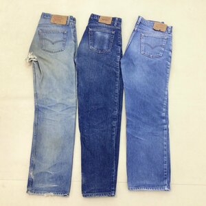 ■USA製 LEVI'S リーバイス ジーンズ 3点 W32.33.34 ボタン裏刻印501.525.553 まとめ売り 現状品 中古卸 /2.20kg■