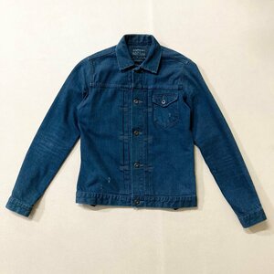 ★KURO DENIM クロデニム デニムジャケット Gジャン ジージャン アウター メンズ サイズS 日本製 ブルース 0.7kg★