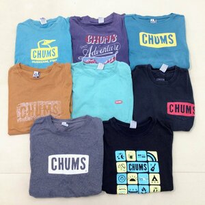 #CHUMS коричневый m Sprint футболка 8 пункт продажа комплектом мужской * женский MIX б/у ./1.78kg#