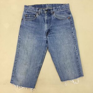 ■80s 83年製 LEVIS Levis デニムパンツ ジーパン カットオフ 505 532 スモールe ジップフライ W32L33 メンズ ライトブルー /0.5kg■