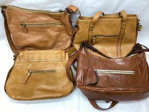 #Dakota dakota leather bag set sale 4 point flap shoulder /2WAY bag brown group use because of scratch equipped secondhand goods /2.37kg#