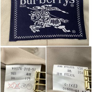 ■90s Burberry's バーバリーズ ステンカラーコート 綿ポリ スプリングコート ヴィンテージ 94 175 ベージュ/0.82kg■の画像7