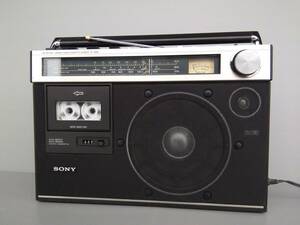 SONY radio-cassette retro Studio CF-1990* used operation goods * maintenance goods, Showa Retro radio-cassette, radio . cassette tape . operation excellent, beautiful.