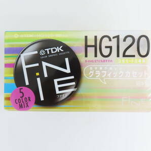 KL23【 TDK 】 FINE COLOR GRAHIC CASSETTE HG-120HGX5FNMU デッドストック品 保管現状品 未使用 動作未確認の画像4