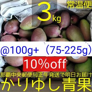 【10％off】〈@100g+ 75-225g〉沖縄県産 摘果マンゴー/青マンゴー約３kg【常温便無料】④