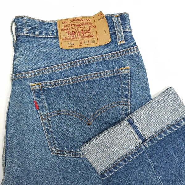 米国製 Levi'sリーバイス☆501-0115 デニムパンツ W38 ジーンズ ジーパン スモールe レギュラー 脇割 USA製 アメリカ製 ボタン裏522 メンズ