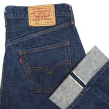 濃紺Levi'sリーバイス☆502XX 502-XXジーンズW34ヴィンテージ復刻テーパード赤耳BIG-EビックE日本製TALONジーパンデニムパンツ140周年記念_画像1