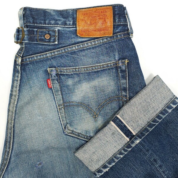 Levi'sリーバイス☆702XX 702-XXジーンズW34ヴィンテージ復刻ビッグE BIG-E赤耳メンズ ジーパン日本製ボタン裏J09デニムパンツ 140周年記念