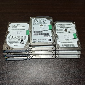 【HGST】Samsung Seagate 2.5インチHDD 1TB SATA 10個セット クリスタルディスク正常判定　使用時間、電源投入回数説明欄に記載