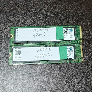 【正常判定】Samsung　サムスン　SSD　256GB　M.2　NVME　2280　256GB×2枚セット　中古品