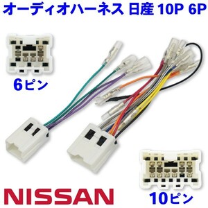 送無◆新品◆日産nissan10P6PオーディオハーネスAO6-ルネッサ