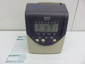 SEIKO セイコー QR-340 タイムレコーダー 通電 印字確認済 現状品