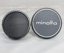 040463 【良品 ミノルタ】 MINOLTA MDマウントレンズリアキャップ＆内径 54mm (フィルター径 52mm) メタルレンズキャップ_画像1