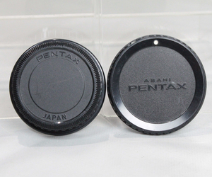 0404115 【良品 ペンタックス】 PENTAX Kマウントレンズリアキャップ＆Kマウントボディキャップ