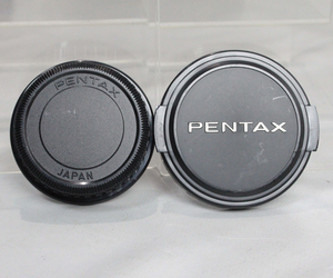 0404140 【良品 ペンタックス】 PENTAX Kマウントレンズリアキャップ＆58mm レンズキャップ