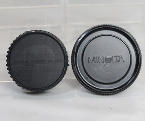 0404159 【良品 ミノルタ】 MINOLTA SR MD・MCマウントレンズリアキャップ＆ボディキャップ