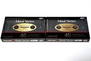 ☆希少新品未開封☆Maxell Metal Vertex 45_2本_音楽用カセットテープ_戦略物資等該当品_メタルポジション