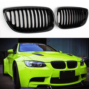 ●フロントバンパー.メッシュグリル.グリル.BMW.3シリーズ.E92.E93.M3.2006-2013.ABS./カーボンファイバー