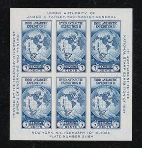 ! America / small size seat { all country stamp exhibition (NY)/ bird }1934 year 1 kind .Scott#735