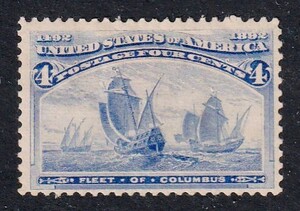 ♪アメリカ・記念≪コロンブス博/艦隊≫ 1893年 4c　Scott#233