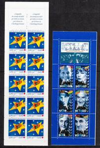 ◎フランス・切手帳 ≪クリスマス/俳優1997-98年 2種完/NH Scott#B683b、B689a