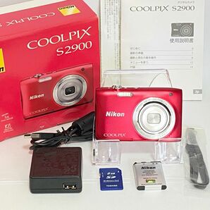 Nikon coolpix s2900 ニコン　デジタルカメラ　SDカード付【2GB】レッド　デジカメ