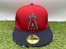【051610】NEWERA ニューエラ オーセンティックコレクション ロサンゼルス・エンゼルス 59FIFTY キャップ 帽子 7-8/1 MLB【40430S08】_画像2