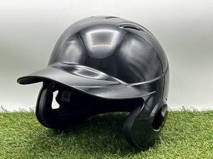 【052113】Mizuno ミズノ 一般用 軟式 両耳 打者用ヘルメット XOサイズ ブラック 1DJHR101【40421S17】