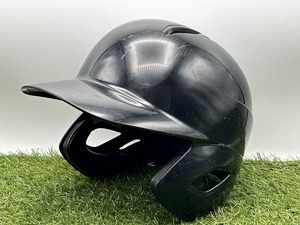【052913】ZETT ゼット 一般用 軟式 両耳 打者用ヘルメット Oサイズ ブラック BHL370【40421S13】