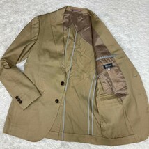 美品 シンプリシティ Simplicite テーラードジャケット ベージュ 2B Lサイズ 40表記 コットン 綿 メンズ MEN'S 上着 春秋冬 パイピング_画像1