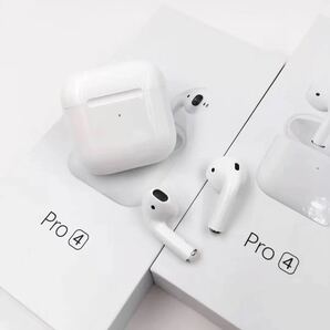 送料無料 新品 AirPods Pro型[Pro4] ワイヤレスイヤホン 2024最新型 高品質 TWS 充電ケース付 Bluetooth5.0 Hi-Fi iPhone 11 12 13 15 proの画像1