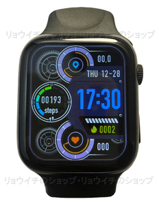送料無料 Apple Watch 代替品 2.0インチ 大画面 スマートウォッチ 音楽 多機能 Watch8 スポーツ 健康 防水 血中酸素 血圧 iphone ブラック