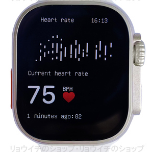 送料無料 Apple Watch 代替品 2.19インチ 大画面 S9 Ultra スマートウォッチ ホワイト 通話 音楽 健康 多機能 スポーツ 防水 血中酸素 血圧の画像4
