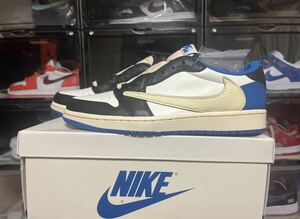 Travis Scott × Fragment × Nike Air Jordan 1 Low OG SP ミリタリーブルー