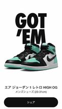 Nike Air Jordan 1 High OG Green Glow ティファニー_画像1