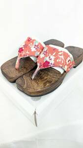 [H3645] new goods * unused geta sandals peace size free 