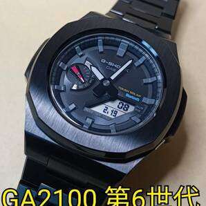 黒 GA2100 GA2110 GAB2100 第6世代 ノーチラス ステンレス メタルバンド カスタム 金属 ケース GSHOCK Gショック G-SHOCK ジーショック