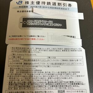 JR west Japan stockholder complimentary ticket two sheets 