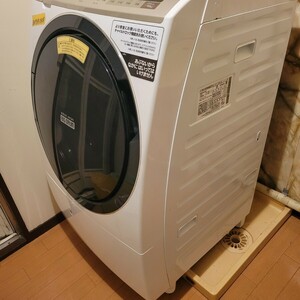  drum type laundry dryer HITACHI big drum BD-SV110EL shape left opening 2020 year 